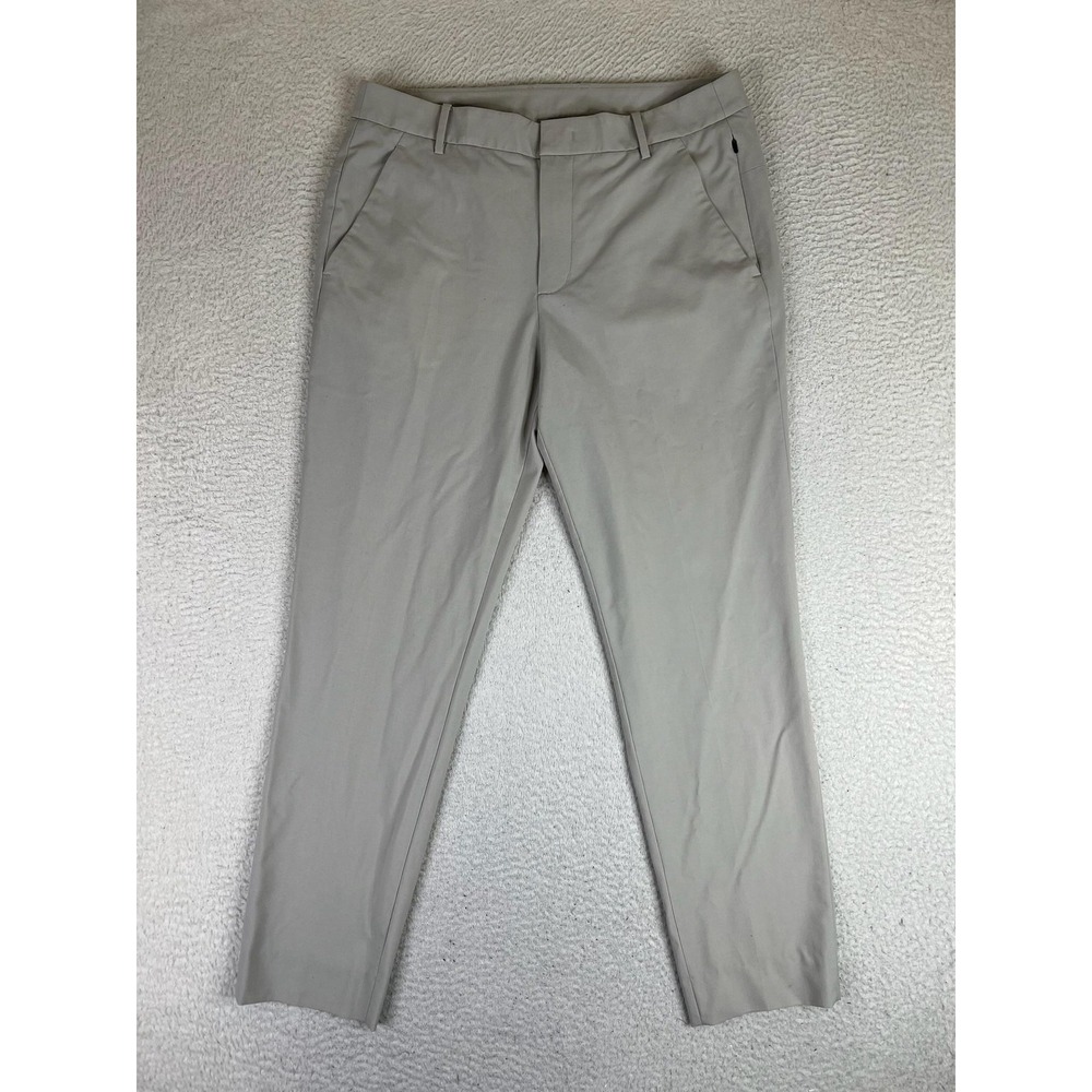 Kit And Ace Pants Mens 32x30 Gray Slim Tapered Wool Blend Dress Office Stretch